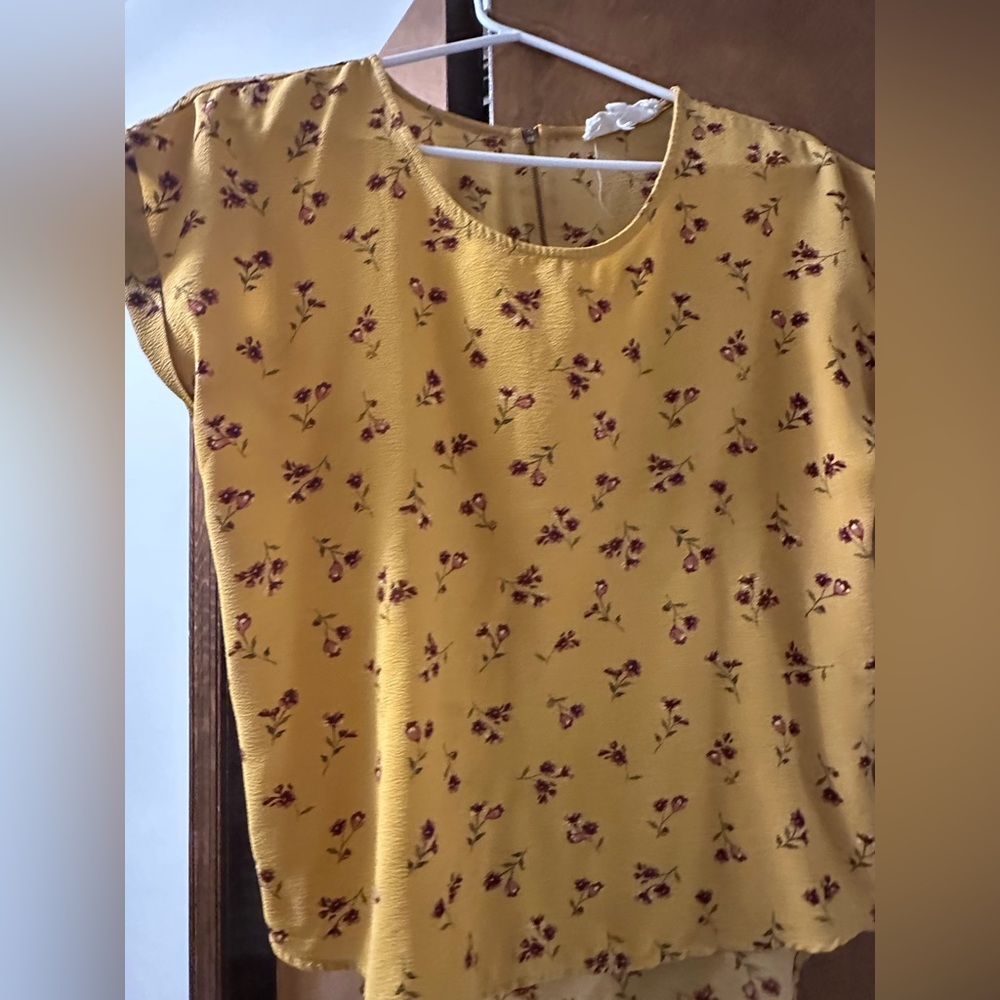 Hippie Rose Yellow Floral Blouse